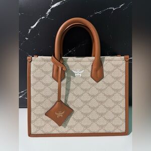 MCM Small Himmel Lauretod tote crossbody bag with inclusions